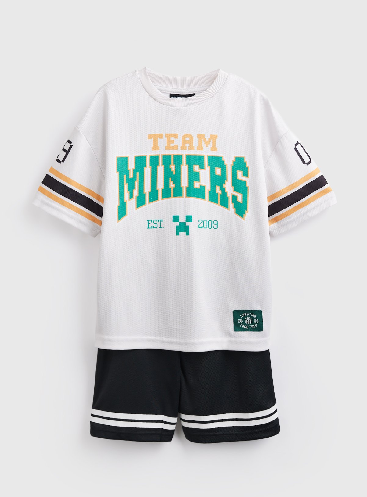 Minecraft Football Print T-Shirt & Shorts Set 12 years - Image 1 thumbnail